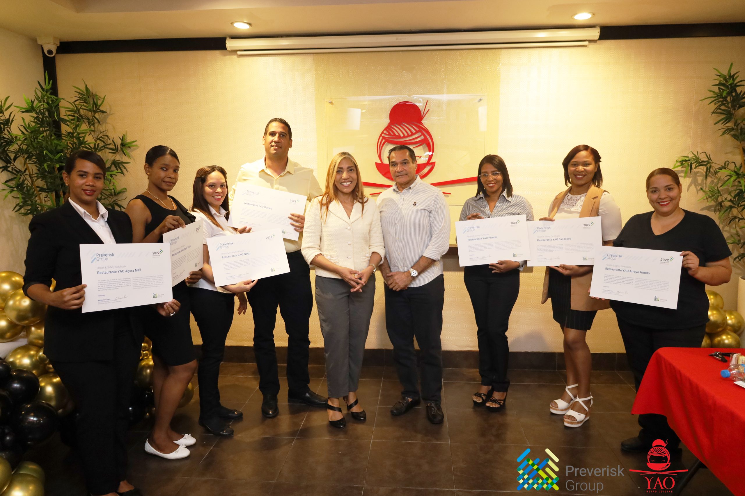 Certificación Preverisk Group  -  Yao Asian Cuisine