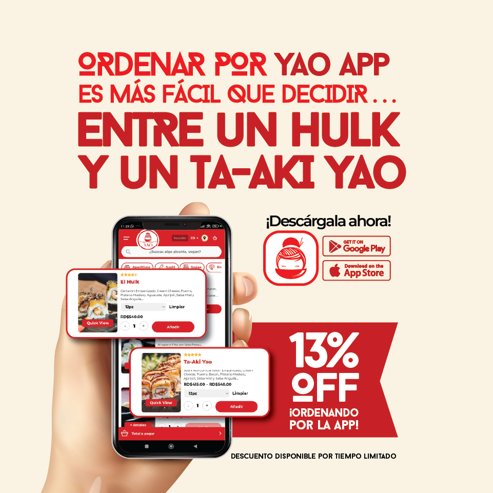 YAO APP  -  Yao Asian Cuisine