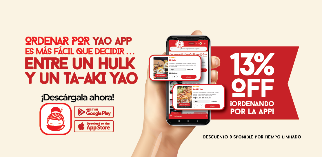 YAO APP  -  Yao Asian Cuisine